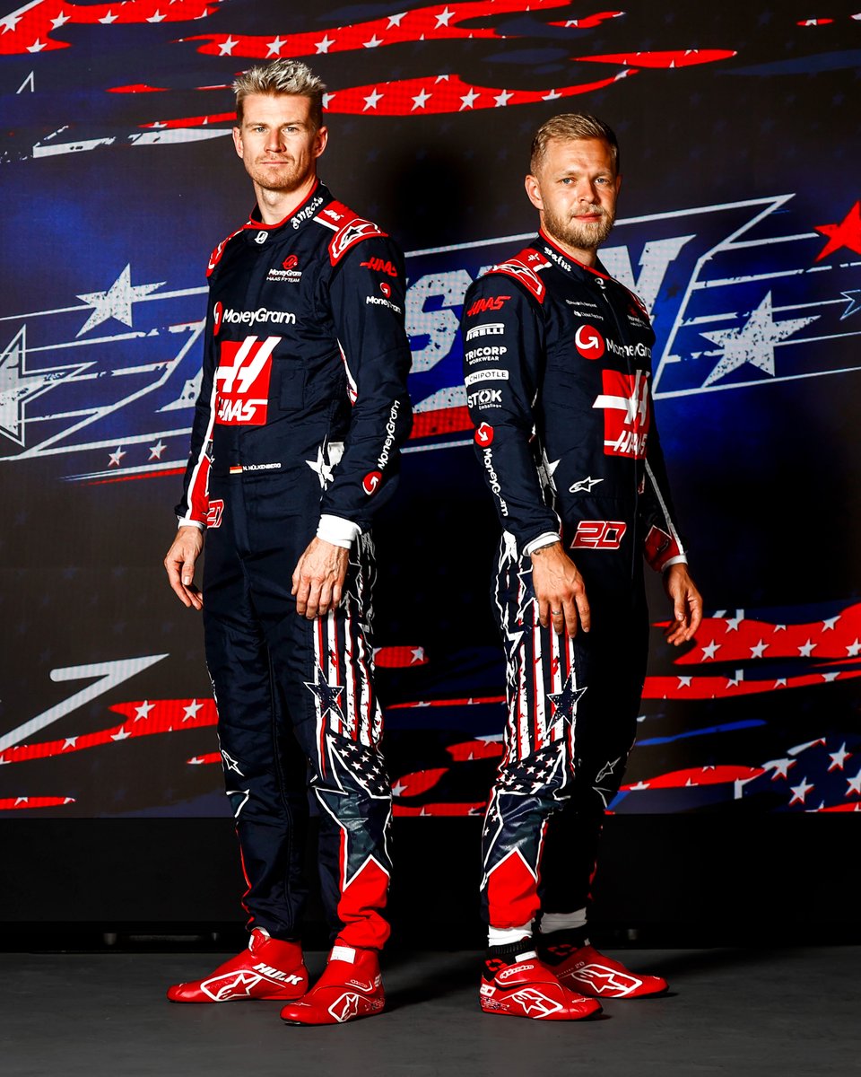 Bringing the stars and stripes to Austin 👌 Introducing our special driver suits for the #USGP weekend 🇺🇸 #HaasF1