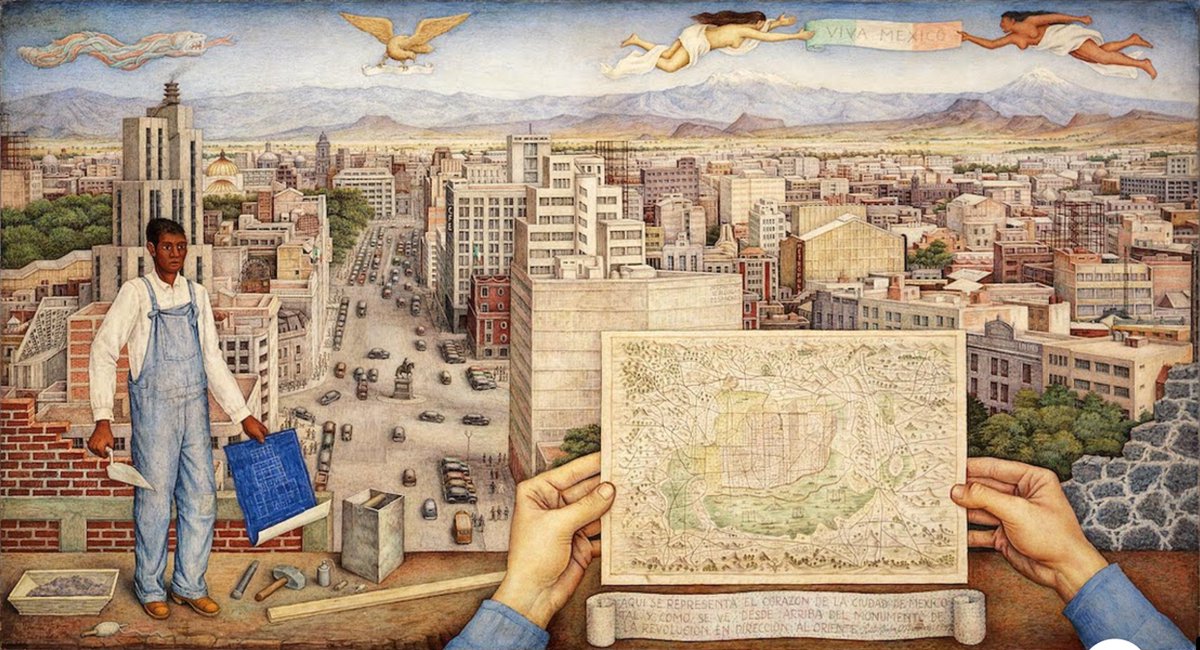 EcharriCotler's tweet photo. En 1949 el Excélsior convocó a un concurso de pintura, organizado por Margarita Torres e Inés Amor, para pensar la CDMX. Los tres primeros lugares, de una forma o otra, se dedicaron a pensar la transformación del territorio lacustre de la ciudad. https://t.co/icEvrVQquB