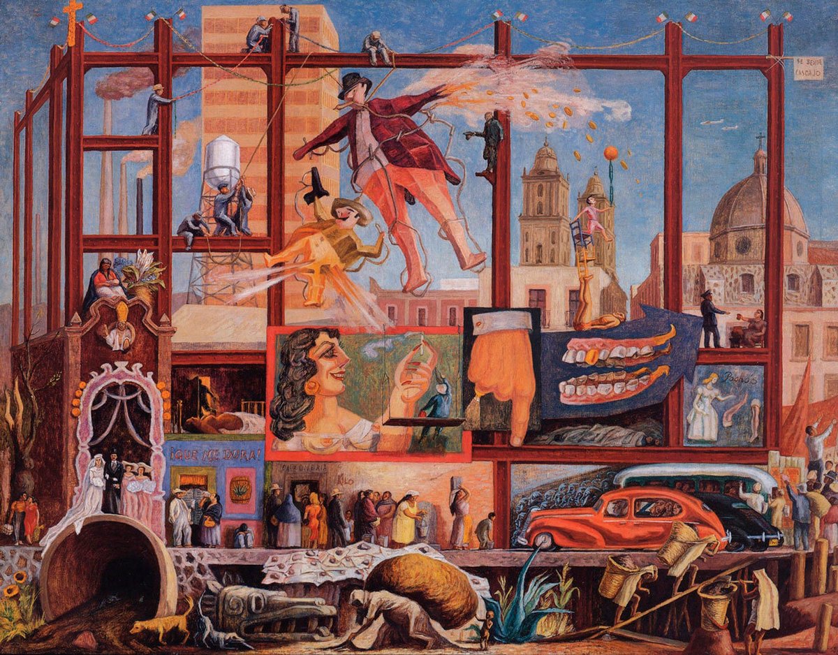 EcharriCotler's tweet photo. En 1949 el Excélsior convocó a un concurso de pintura, organizado por Margarita Torres e Inés Amor, para pensar la CDMX. Los tres primeros lugares, de una forma o otra, se dedicaron a pensar la transformación del territorio lacustre de la ciudad. https://t.co/icEvrVQquB