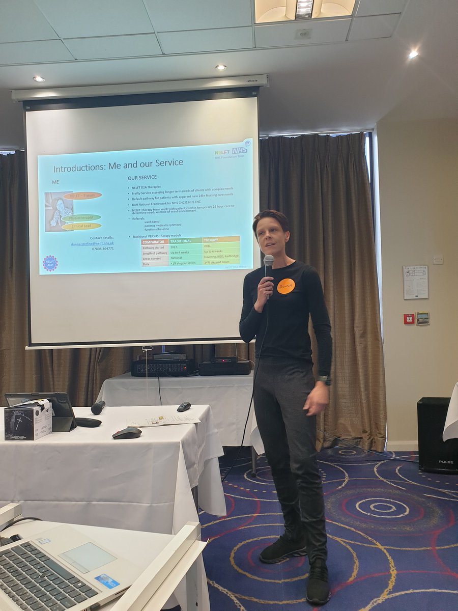 Donna from D2A describing a service improvement to reduce long term stays in nursing and residential step down units..Living AHP and Trust values, People First! <a href="/NELFT_AHP/">NELFT AHP</a> #AHPDay2023