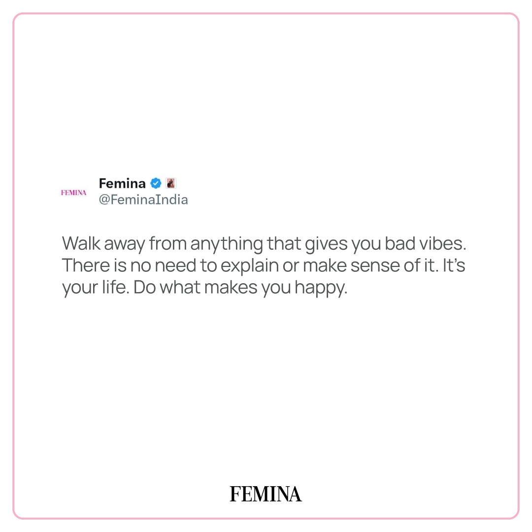 FeminaIndia's tweet photo. Do what makes your heart happy!
#spottedonfemina #positivetweets #tweets #femina https://t.co/miKcDZRPy2