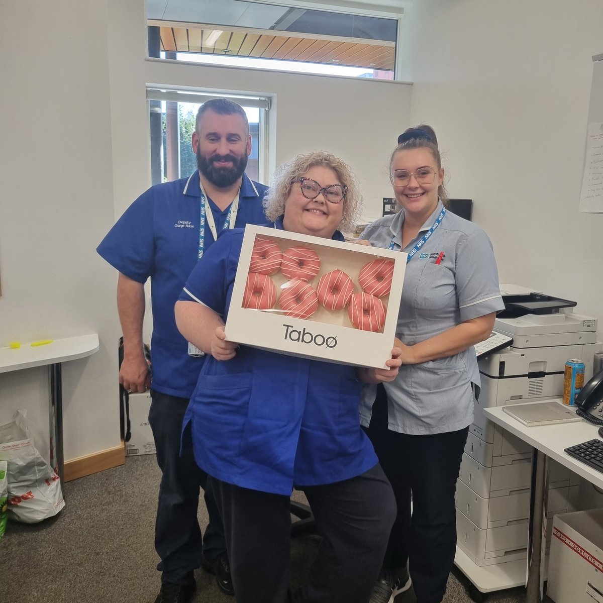 Carrie (@carriethecelt) on Twitter photo Another #thankyouthursday for our fabulous staff in #AMHIC who work hard every day in very difficult circumstances. Thanks to <a href="/TabooDonuts/">Taboo Donuts</a> for the lovely treats they were much appreciated <a href="/NiallCorrigan3/">Niall Corrigan</a> <a href="/OrlaTierney3/">Orla Tierney</a> <a href="/DanielleMcmilan/">Danielle McMillan</a> <a href="/BelfastTrust/">Belfast Trust</a> <a href="/haz_walsh/">Hazel Walsh</a> <a href="/johnhand/">John Hand</a> <a href="/rjf1205/">Ruth</a> Another #thankyouthursday for our fabulous staff in #AMHIC who work hard every day in very difficult circumstances. Thanks to <a href="/TabooDonuts/">Taboo Donuts</a> for the lovely treats they were much appreciated <a href="/NiallCorrigan3/">Niall Corrigan</a> <a href="/OrlaTierney3/">Orla Tierney</a> <a href="/DanielleMcmilan/">Danielle McMillan</a> <a href="/BelfastTrust/">Belfast Trust</a> <a href="/haz_walsh/">Hazel Walsh</a> <a href="/johnhand/">John Hand</a> <a href="/rjf1205/">Ruth</a>