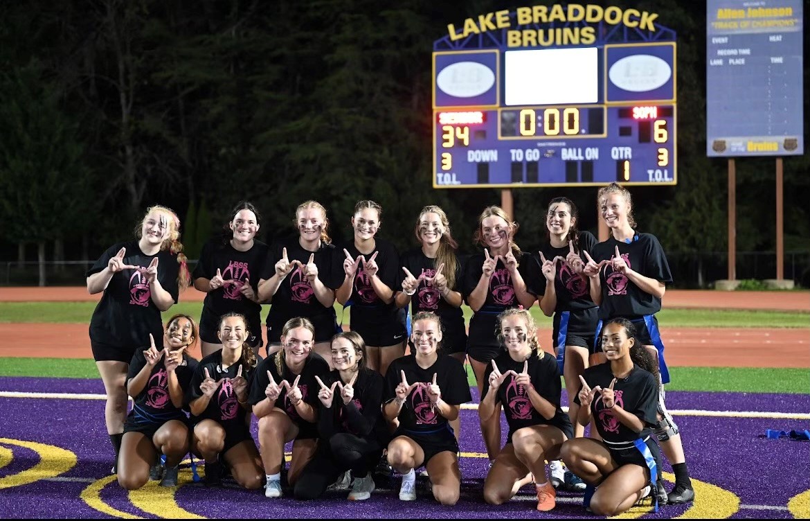 LB 2023 Power Puff Champions
The Class of 2024
⚫️🏈🏆
#back2backchamps
<a href="/FCPSLBSS/">Lake Braddock SS</a> <a href="/LBathletic/">LB Bruins Athletics</a> <a href="/bruin_boosters/">Bruin Boosters - Lake Braddock</a>