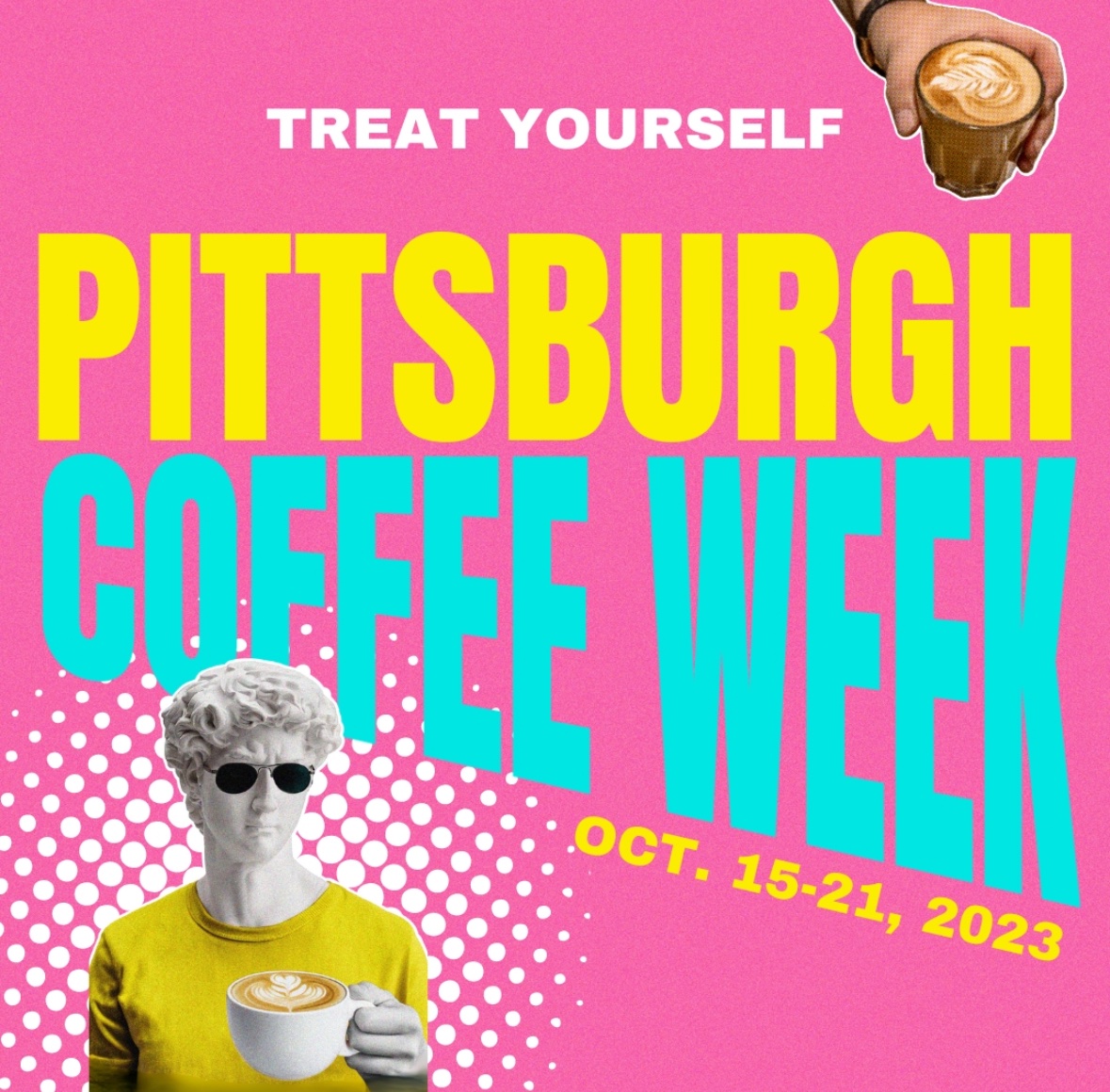 RMUCommMajors's tweet photo. @pittsburghcoffeeweek is back!! From October 15-21, we’re brewing up a whole latte love!

Check out events organized by local coffee shops, roasters, and coffee loving organizations! Join us for a week of fun and REALLY GOOD coffee!

Learn more at https://t.co/QgrsYXwpY2 https://t.co/FWePZD66b1