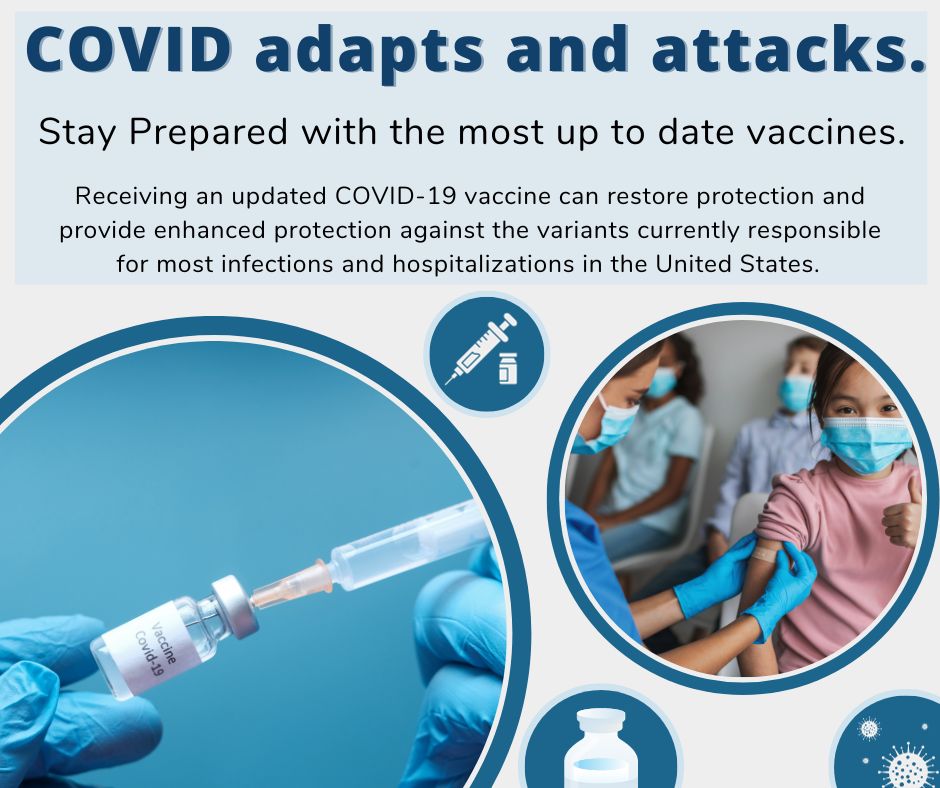By staying up to date with all vaccines, including the new batch of COVID vaccines, “We have more tools than ever to prevent the worst outcomes from COVID-19,” -Director Mandy Cohen, M.D., M.P.H. For more information and updates, check the CDC website at cdc.gov/media/releases….