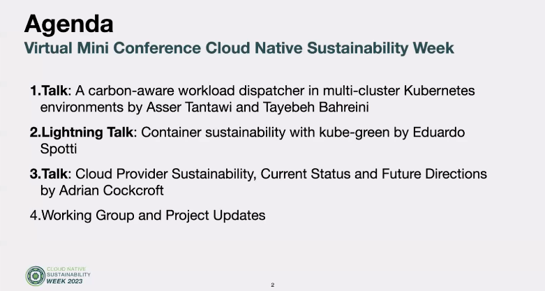 The #CloudNativeSustainabilityWeek continues, and now it is time for the virtual Mini-Conference!