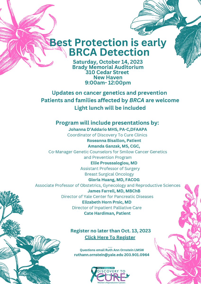 3⃣Honored to participate in this @SmilowCancer session on Saturday to discuss the role of #BRCA in #breastcancer care- progress made on #screening and #riskreducingmastectomy & the ways we can improve #HRQoL #sexualhealth #bodyimage after surgery! @YaleBreast @The_Breasties 🩷