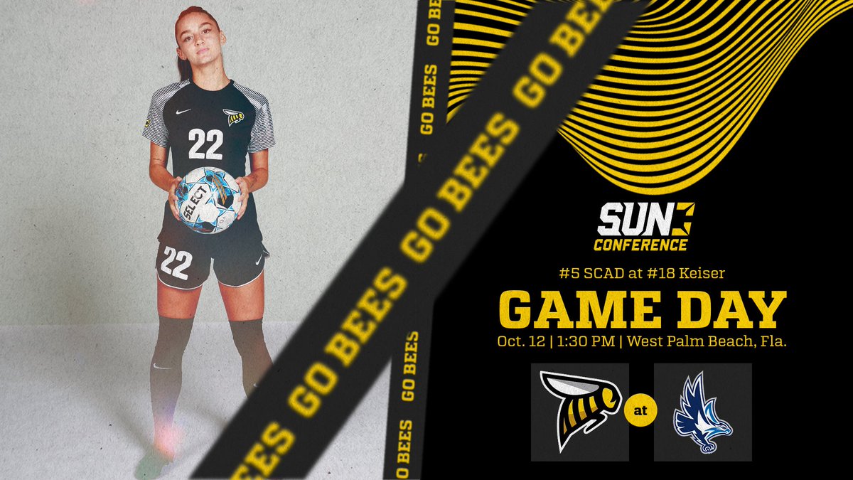 It's GAME DAY!! #5 @scadwsoccer takes on #18 Keiser University in West Palm Beach, Fla. TODAY!!

#gobees #scadathletics #scadsoccer #sunconference #naiawsoccer #scad