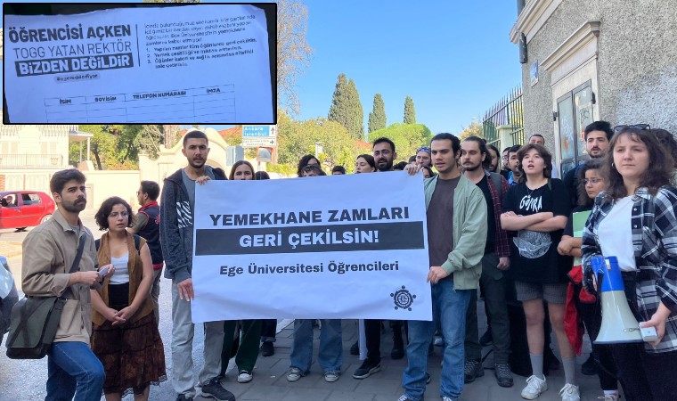 EgeCumhuriyet's tweet photo. Ege Üniversitesi'nde yemek zammı isyanı:
“Rektör TOGG ile şov yapıyor, fatura öğrenciye kesiliyor"

https://t.co/ALnMbGm391 https://t.co/ys6d5jJC3r
