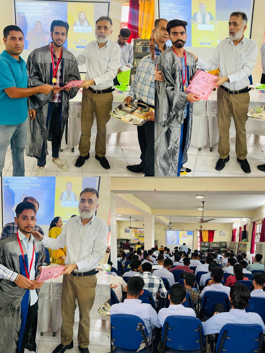 itiJammu's tweet photo. 🎓 Proud moment for Government ITI Jammu! 🌟 We hosted Skill Convocation Ceremony (Koushal Deekshant Samaroh) today, celebrating our skilled workforce. 💼👩‍🏭👨‍🔧 Let's continue to empower and honor our skilled professionals. 💪🙌 #SkillKoSamman @MSDESkillIndia @ddnews_jammu https://t.co/qrABeTTR64