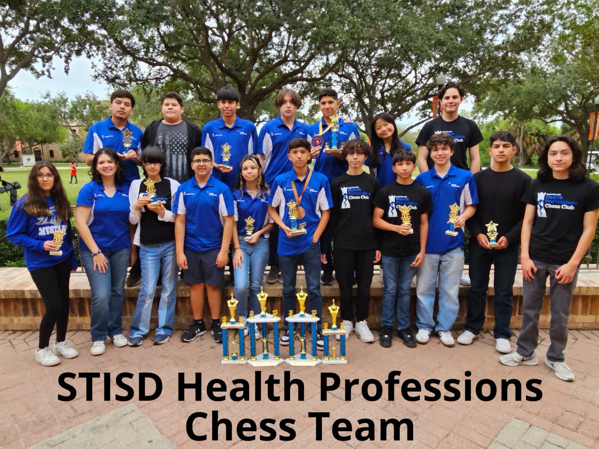 southtexasisdhp's tweet photo. Huge CONGRATULATIONS to our HP Chess Team for their hard work at the South Tx Grade Championship! Our students claimed three state team titles with our seniors and sophomores receiving Champions and our freshmen receiving Co-Champs! We are beyond proud of all our students! https://t.co/h1NS1SGoMM