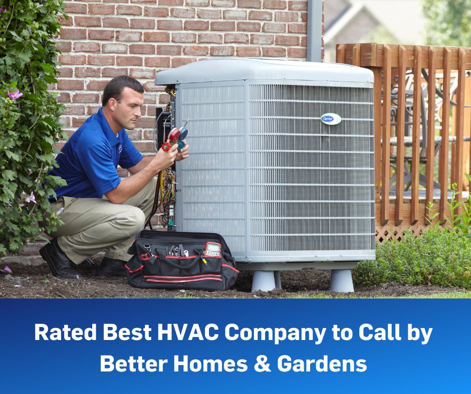 WichitaHeating's tweet photo. Looking for the absolute best to call regarding heating and cooling problems for your HVAC system? Call us, your local Carrier dealer. Better Homes &amp; Gardens rated Carrier as their best overall pick. https://t.co/sFEPgGktjg