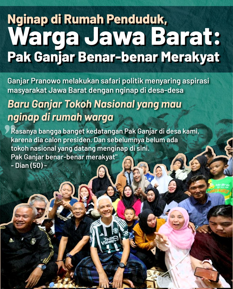 SaprixS's tweet photo. Ganjar, Satu-satunya Tokoh Nasional yang Mau Menginap di Rumah Warga Demi Mendengar Aspirasi Rakyat Secara Langsung.🇮🇩

Baca Selengkapnya :
https://t.co/fgFwm8Qwnz

#TuankuRakyat
#LanjutGan
#GanjarMediaCenter
#GPForRI1 https://t.co/jUMx6KI5vr