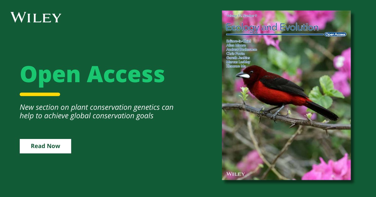 Population genetics has come a long way, but there's a gap between science and conservation. With forests shrinking and genetic diversity at risk, @Ecol_Evol's section on Plant Conservation Genetics is bridging the divide. Read more in this editorial. 👇 ow.ly/B3Pt50PVJGk