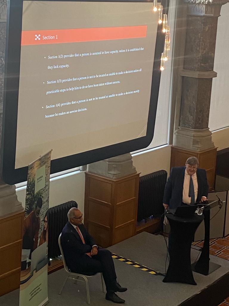 SJBnews's tweet photo. Here is Joseph O'Brien KC speaking at the @Switalskis Mental Capacity Act 2005 Annual Review 2023 conference. https://t.co/sYpvf5aY7r https://t.co/6QShLgQHPd