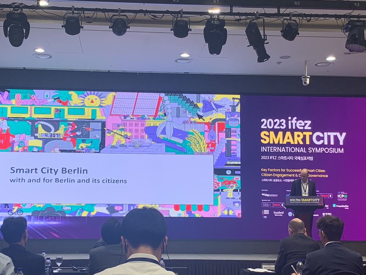 On October 11, #Incheon and #Berlin cities jointly organized the “2023 #IFEZ Smart City International Symposium” to discuss key factors for successful #smartcities and signed MoU to consolidate long-term partnership as a part of #ICP-AGIR follow-up activity funded by #EU!