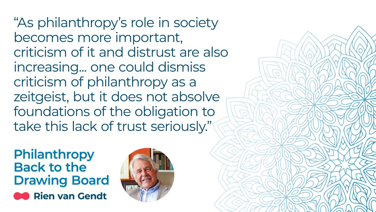 "One could dismiss criticism of philanthropy as a zeitgeist, but it does not absolve the obligation to take this seriously"

"Philanthropy Back to the Drawing Board" urges philanthropy to assess how it can best live up to the promise it makes.

Out now!

bit.ly/46JhuX1