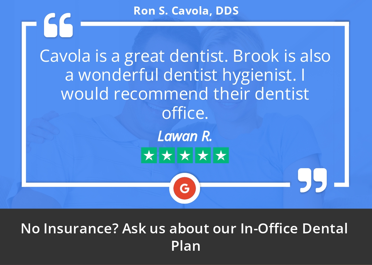 RonCavola's tweet photo. 5 Star: Lawan R. "Cavola is a great dentist. Brook is also a wonderful dentist..." https://t.co/sS5N5HPwxg https://t.co/3nOIH1NNOg