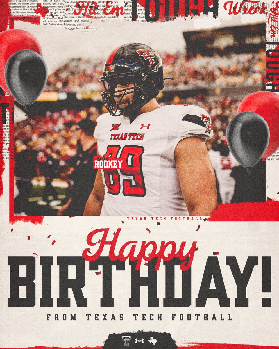 TexasTechFB's tweet image. Happy birthday to @masontharp80, @CalebRodkey, @CameronClamon, and Kassidee Stovall! 🎂

#WreckEm