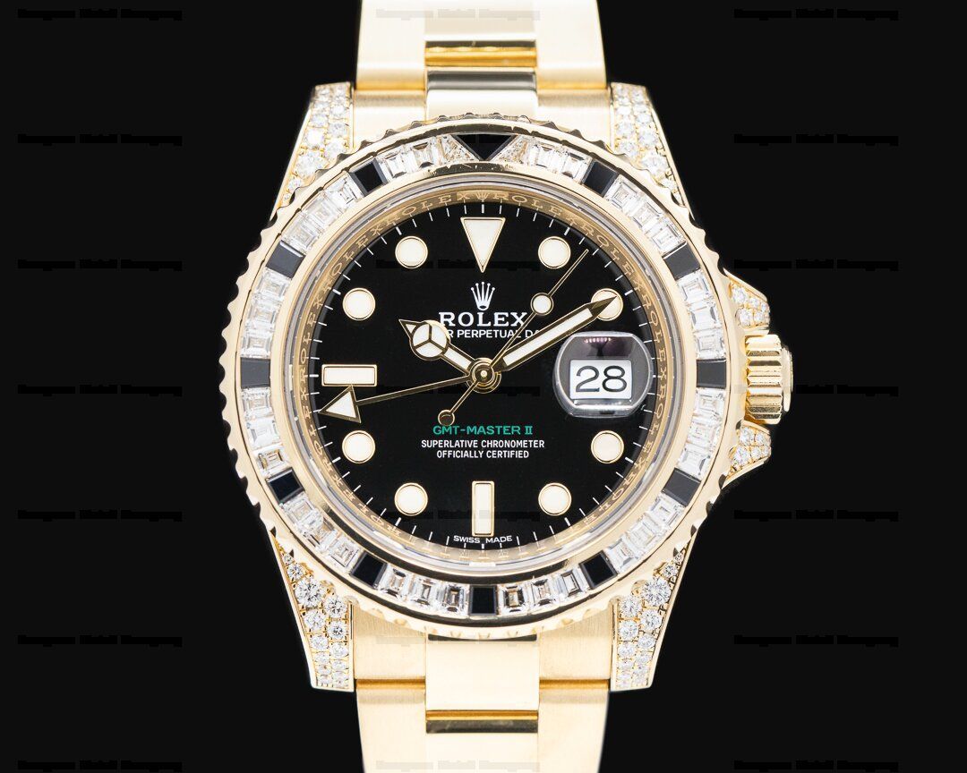 EuropeanWatchCo's tweet image. Rolex GMT Master II 116758SANR 18k YG Diamond / Sapphire. bit.ly/45GtJDb 

#Rolex 
#GMTMasterII                                                                                        
#Horology
#Rolex116758SA
