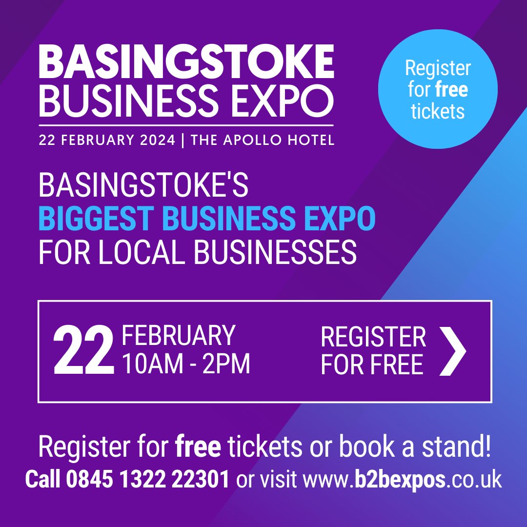 Do you want to extend your network beyond Basingstoke? 📣 Find more upcoming business expos in our region on our website, simply go to: b2bexpos.co.uk/upcoming-events