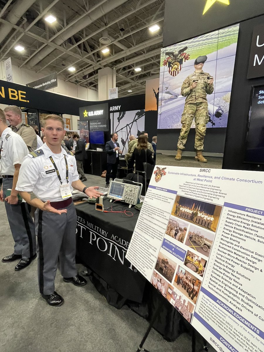 West Point at AUSA! ⚡️

instagram.com/p/CyRkdgtOQLP/…

Well done, team! 👏

<a href="/DeanUsma/">West Point Dean</a> 

#innovation #collaboration #goarmy #beallyoucanbe