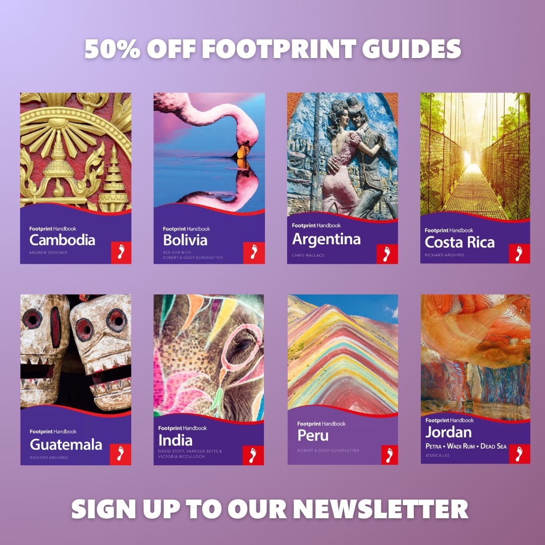 Bradt Guides (@bradtguides) on Twitter photo 🚨 HALF PRICE FOOTPRINT GUIDES 
This weekend we’re offering our newsletter subscribers 50% off ALL Footprint guides.
Interested? 
Sign up to our newsletter here to receive your discount code ⬇️
bradtguides.com/subscribe/
* Offer valid 15th - 17th October  🚨 HALF PRICE FOOTPRINT GUIDES 
This weekend we’re offering our newsletter subscribers 50% off ALL Footprint guides.
Interested? 
Sign up to our newsletter here to receive your discount code ⬇️
bradtguides.com/subscribe/
* Offer valid 15th - 17th October 