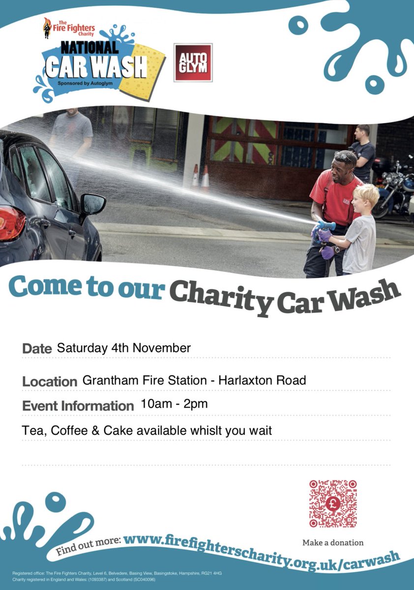 Got a dirty car? Want to raise money for a good cause? 
Come down to our Charity Car Wash on November 4th 🚘 🧼 🚒 💦