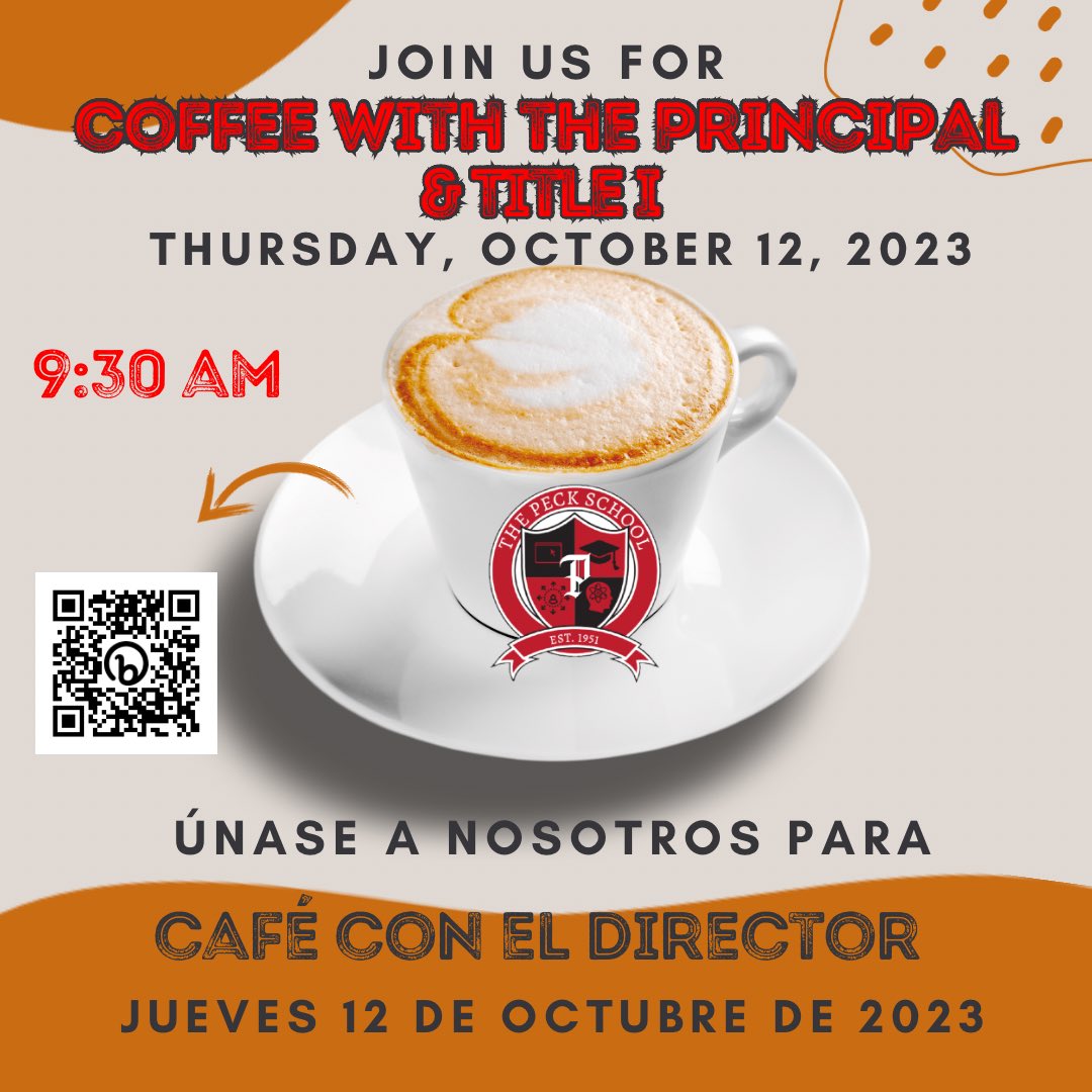 📣 Join us for Coffee with the Principal this morning at 9:30 am! ☕️👩‍🏫 Click the link below to join the conversation and connect with our school community. See you there! 😄👇

bit.ly/44HAVyl