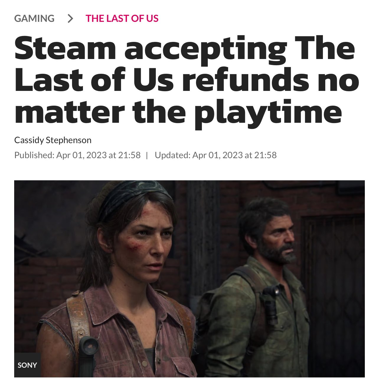 Big Last of Us Part 1 PC Steam Update - REFUNDS Being Accepted