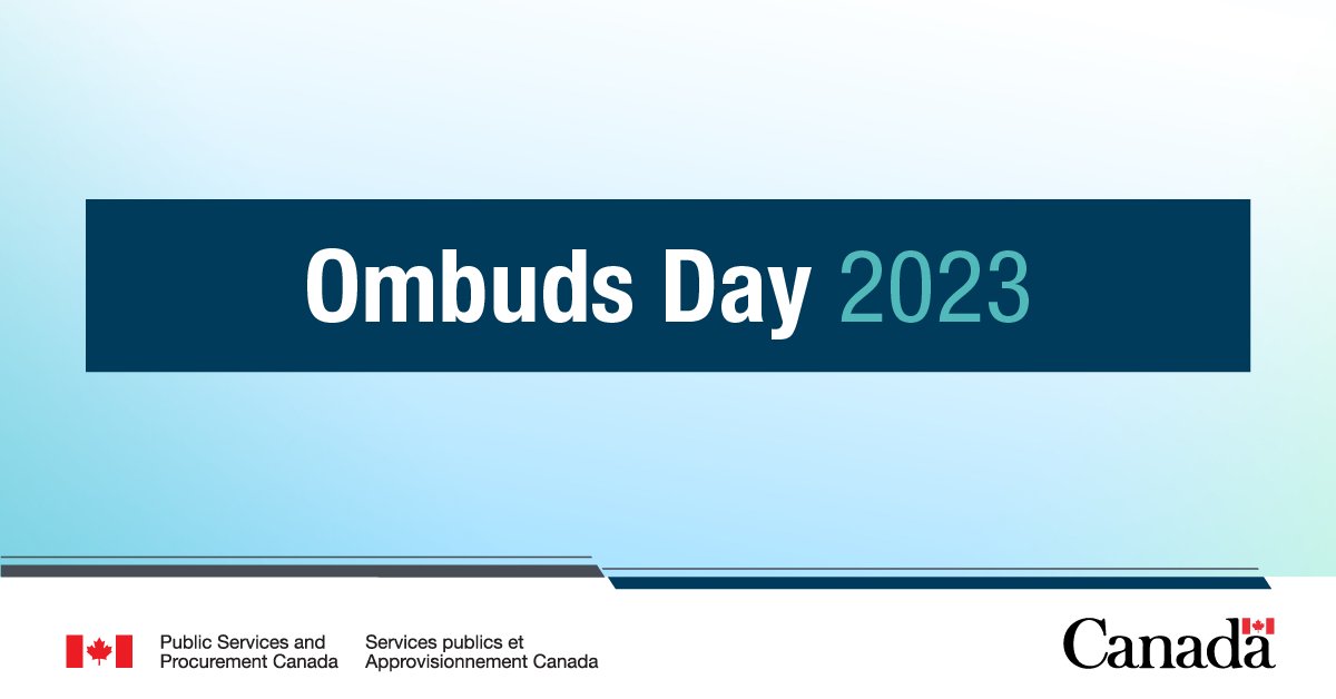 1/2 Today is #OmbudsDay! Let’s applaud all the #ombuds who provide services across Canada, and especially @PSPC_SPAC’s Office of the Ombud for Mental Health. The confidential, informal and impartial services you offer to all our employees are essential. Thank you!