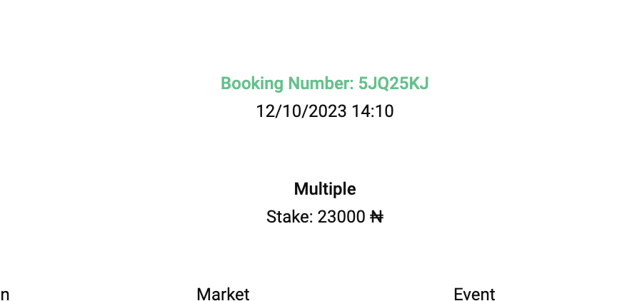 Booking Number: 5JQ25KJ

BET9JA

80 ODDS