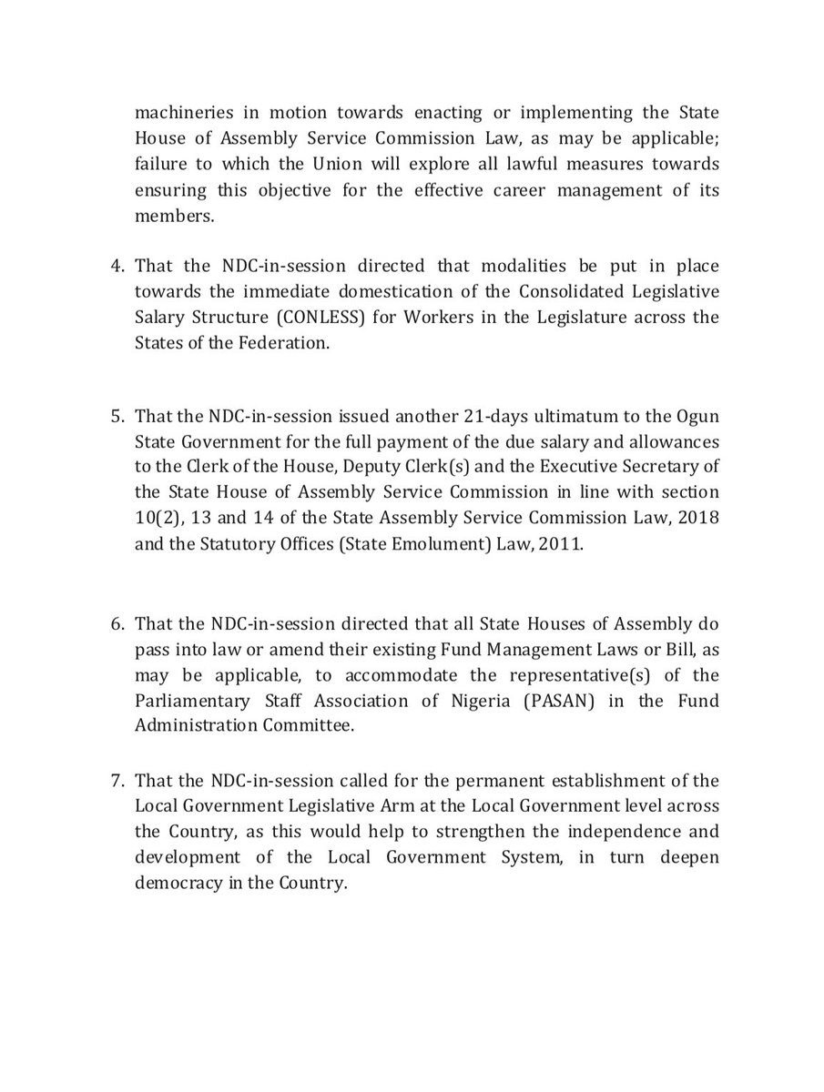 Parliamentary Staff Association Of Nigeria (PASAN) tweet media