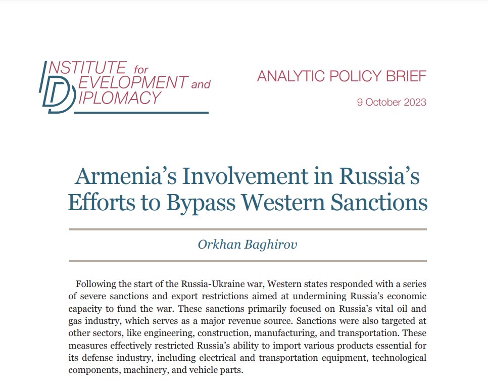 OrkahnB's tweet photo. Wrote for the @IDD_ADA  about the Armenia's role in bypassing  western sanctions.

For more info: https://t.co/qDMP4ZyPAZ https://t.co/4vQmnfmaJE