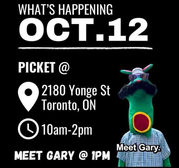 TVO_CMG's tweet photo. Gary is on the line today! Come meet him at 1 PM.

We’re in week 8 of our strike and TVO leadership has spent over $3.8 million on salaries without producing anything new.

If they agree to arbitration, we’ll be back at work tomorrow creating #OntarioMade educational content. https://t.co/aRwIgvcjYB