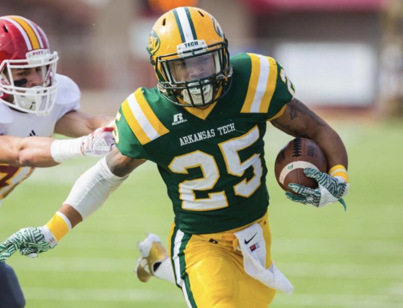 Ashton3Gray's tweet photo. Blessed to have received a scholarship offer to play at the next level by @ATUFOOTBALL !! @LanceClark3 @Ztribb @DomMirocke @NaturalStateFB https://t.co/7ZKWU7aPfq