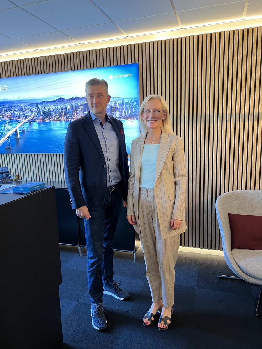 Cecilia Bonefield-Dahl, director general of <a href="/DIGITALEUROPE/">DIGITALEUROPE</a>, visited <a href="/milestonesys/">Milestone Systems</a> headquarters today #ResponsibleTechnology #AI