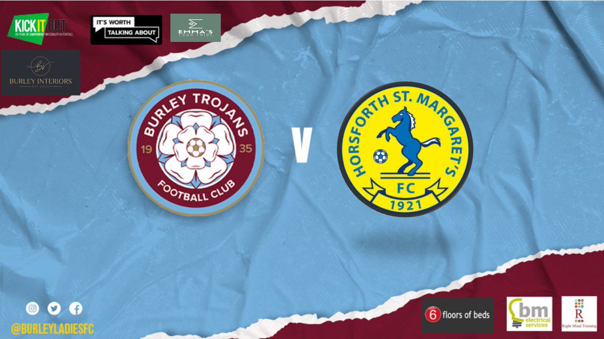 Back to the rec 🏠 

🗓️ 15.10.23
🆚 <a href="/horsforth_smfc/">Horsforth St. Margaret's FC</a> women
🏆 <a href="/WRCWFL/">West Riding County Women's Football League</a> 
⏰2pm KO
🏟️ The Rec 

All support welcome as always. 

#TROGGS 💜💙

<a href="/BTJFC1/">Burley Trojans Juniors</a> <a href="/BurleyTrojansFC/">BurleyTrojansFC</a> <a href="/BurleyCC/">Burley in Wharfedale C C</a>