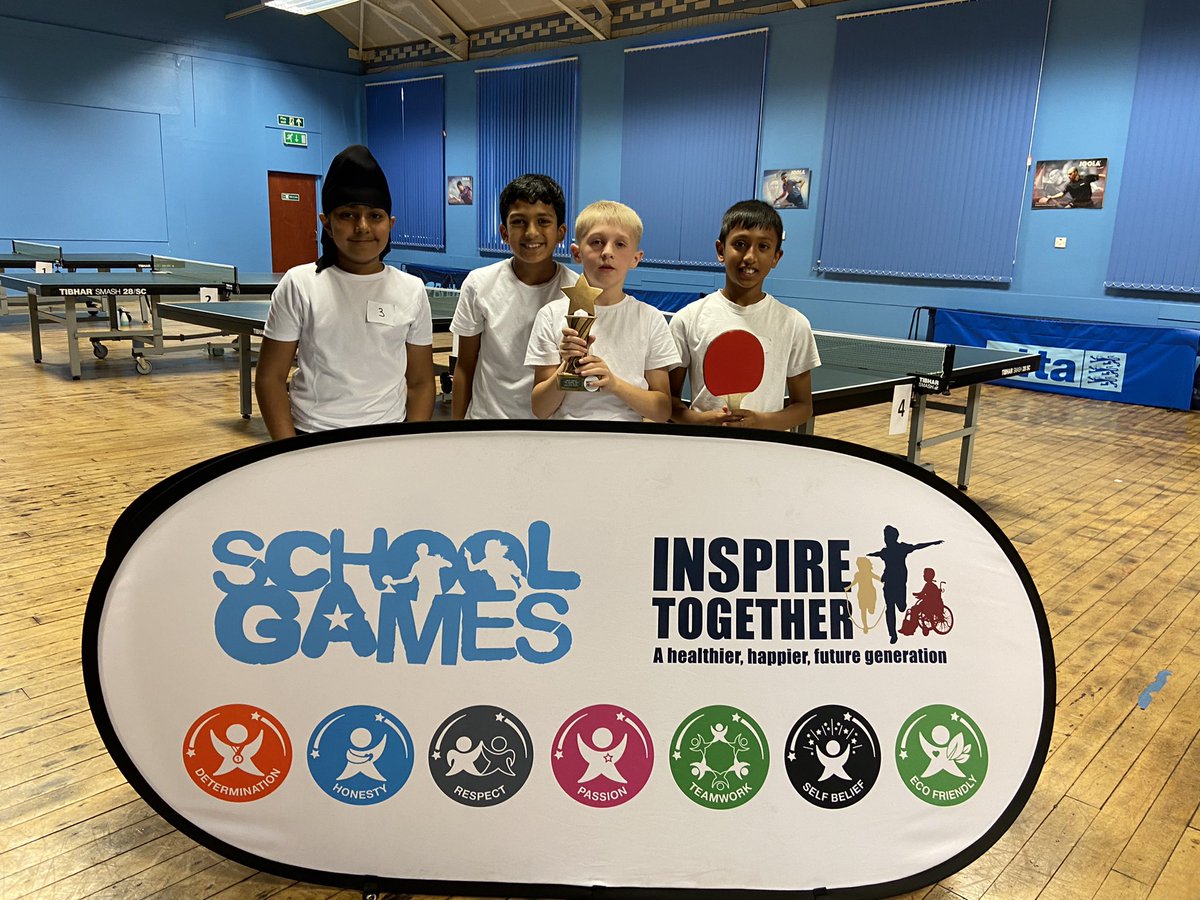 InspireTogeth3r's tweet photo. Fantastic day of Table Tennis with our East Leicester schools. Well done to everyone involved and congratulations to our winners 🏓
🥇Boys winners @kestrelmead 
🥇Girls winners @pe_spinneyhill 
🏆 Spirit of the Games @LeicesterHigh https://t.co/YDSJVFKUnD