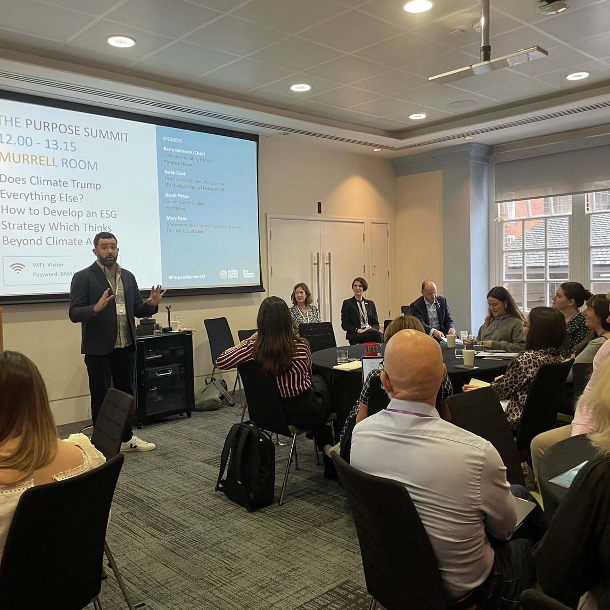 HOW TO DEVELOP AN #ESG STRATEGY BEYOND #CLIMATEACTION: Participants explored what embedding #purpose meaningfully looks like, the #risks to mitigate, and how to measure impact. #PurposeSummit23