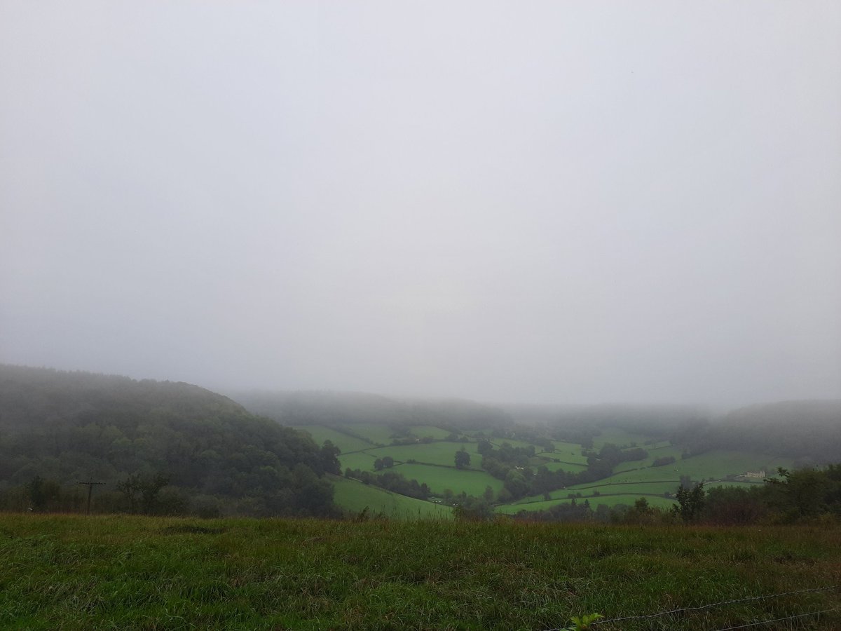 #mist over the valley this lunchtime,  still #beautiful,  just in a different way.  #viewfrommywalk #autumn #lovewhereilive