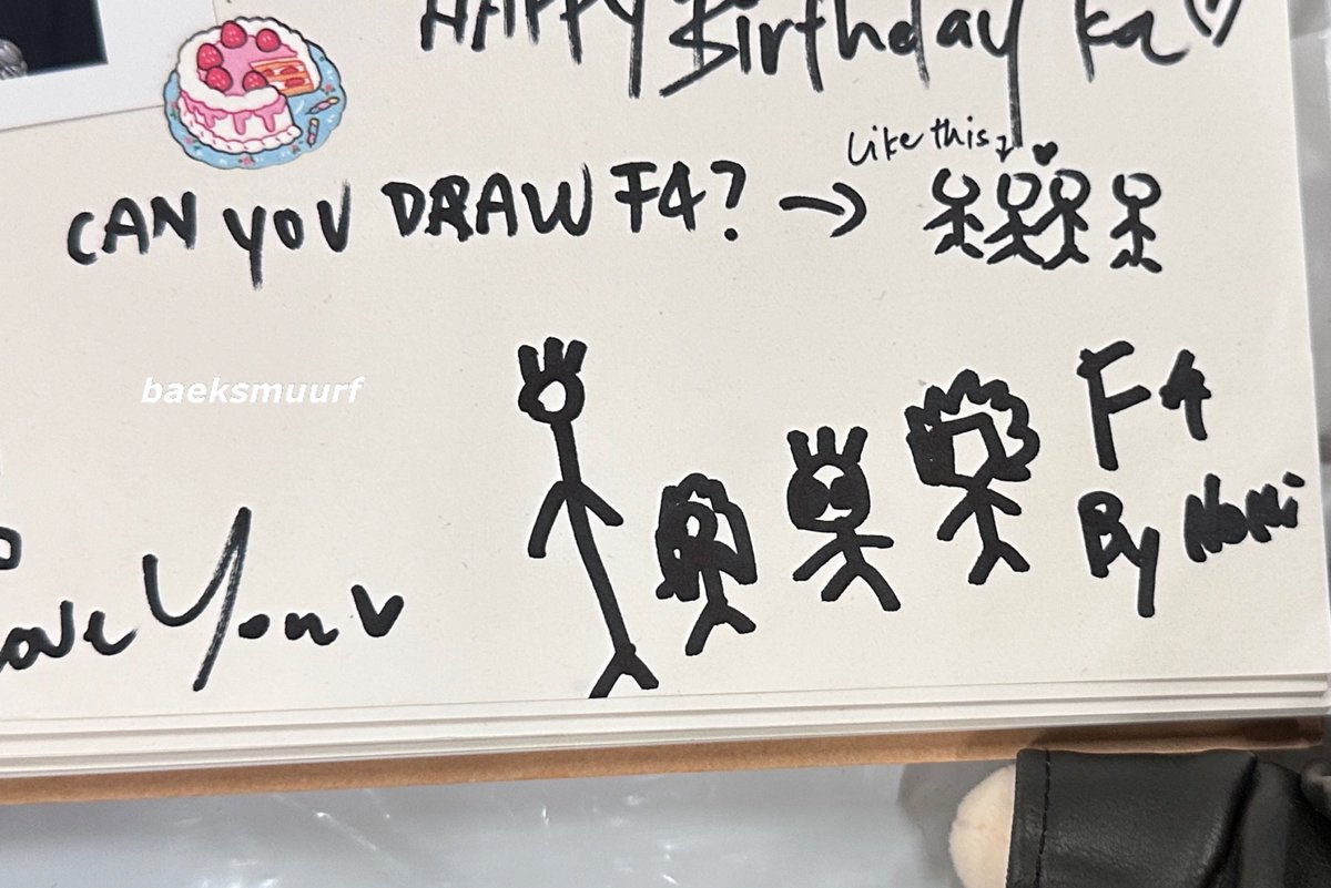 asked p’nani to draw f4 stickman✨ i think it’s pretty easy to guess who is who?👀🤣 #winmetawin #bbrightvc #dew_jsu #hirunkit_