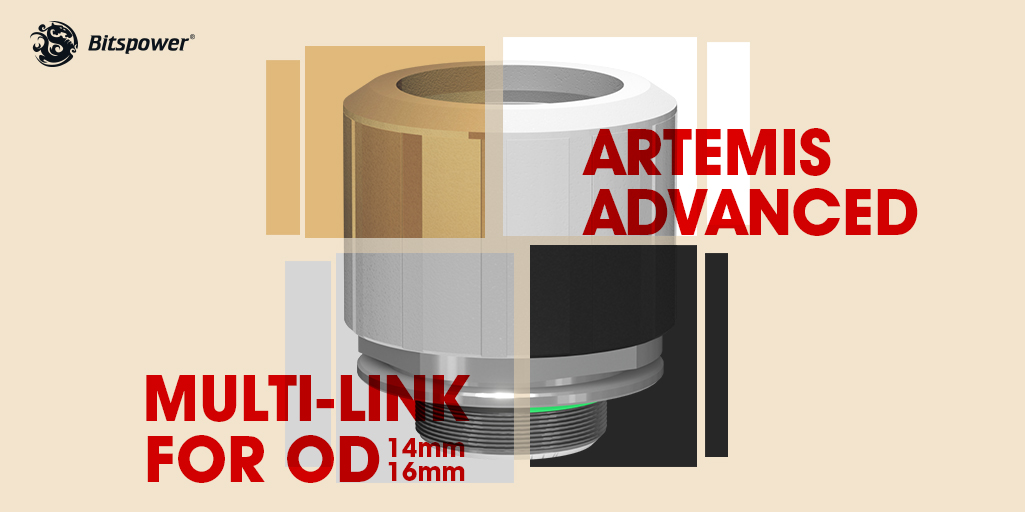 We're happy to bring you more of the Artemis line with the Bitspower Artemis Advanced Multi-Link For OD 14MM! Get top-of-the-line fitting security with hard tubing with the Bitspower minimal look you've come to love 😎 Get 'em here: shop.bitspower.com/index.php?rout…