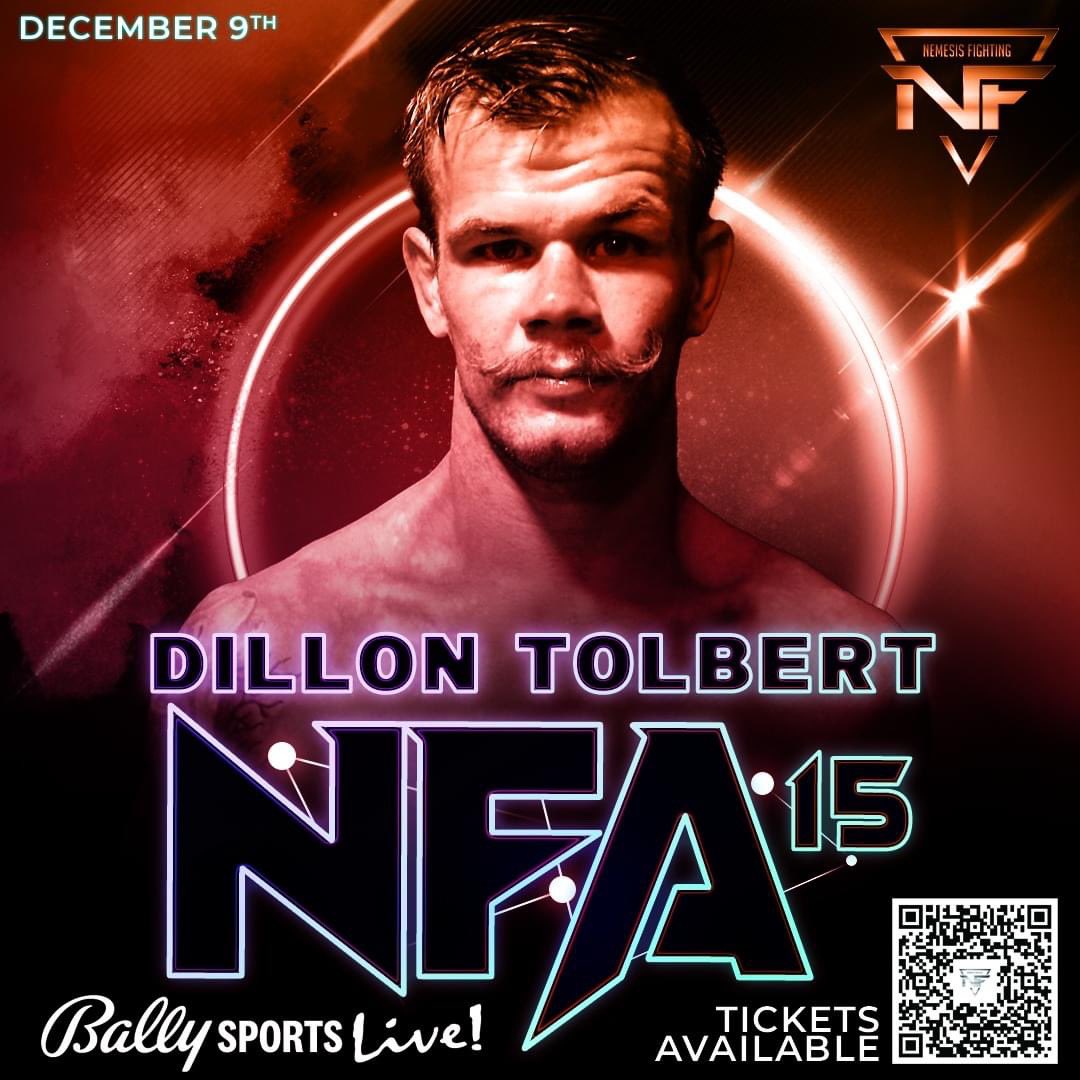 Nemesisfighting's tweet image. Dillon James Tolbert  is gearing up for his #Nemesis debut on December 9th at NFA 15.

🎟Get your tickets bit.ly/NEMESIS15
or 📺 Watch LIVE at nemesisfightingalliance.com!

#NemesisFightingAlliance #localmma #livemma #stlmma #supportlocalmma #STL #AMMY #supportyourlocalfighter