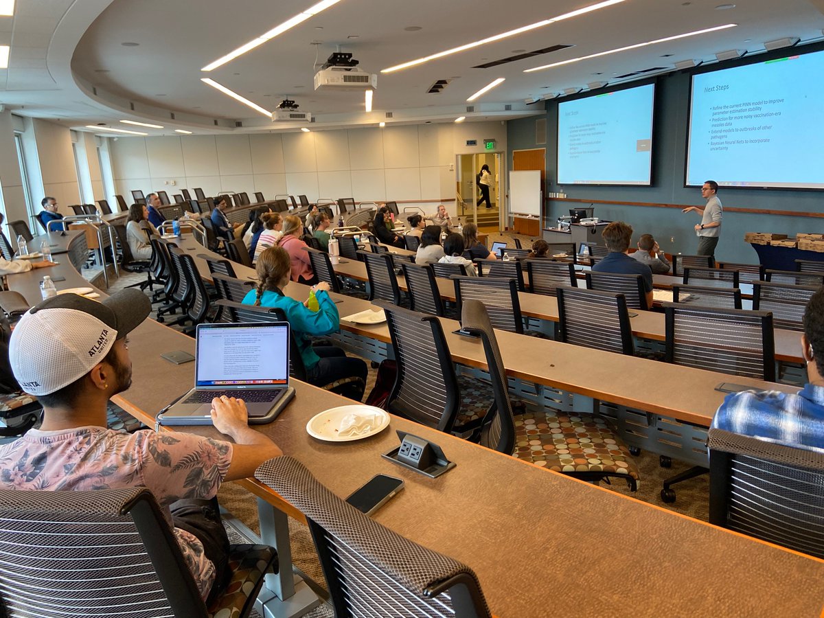EmoryEAVE's tweet photo. Thank you Dr. Max Lau @EmoryRollins for speaking about machine learning approaches for epidemic modeling at the October @EmoryEAVE seminar yesterday.  We had a great turn out by students and faculty. https://t.co/d9VxJpMLGH