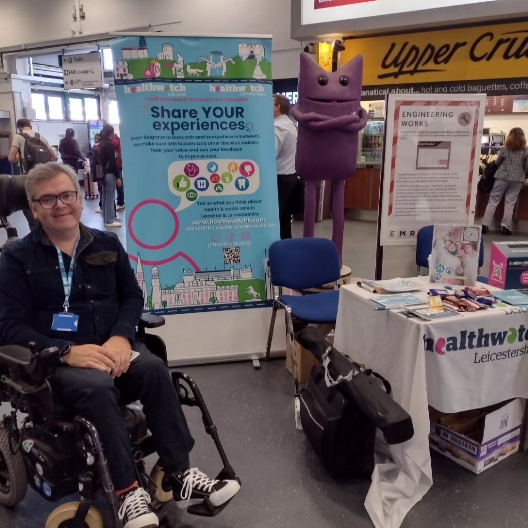 A big well done to the Healthwatch Leicester and Leicestershire <a href="/HealthwatchLeic/">Healthwatch Leicester and Leicestershire</a> team for talking to so many people (Hundreds) on World Mental Health Awareness Day about their mental health #MentalHealthAwarenessDay Thanks to <a href="/EastMidRailway/">East Midlands Railway (EMR)</a> for access to the train stations.