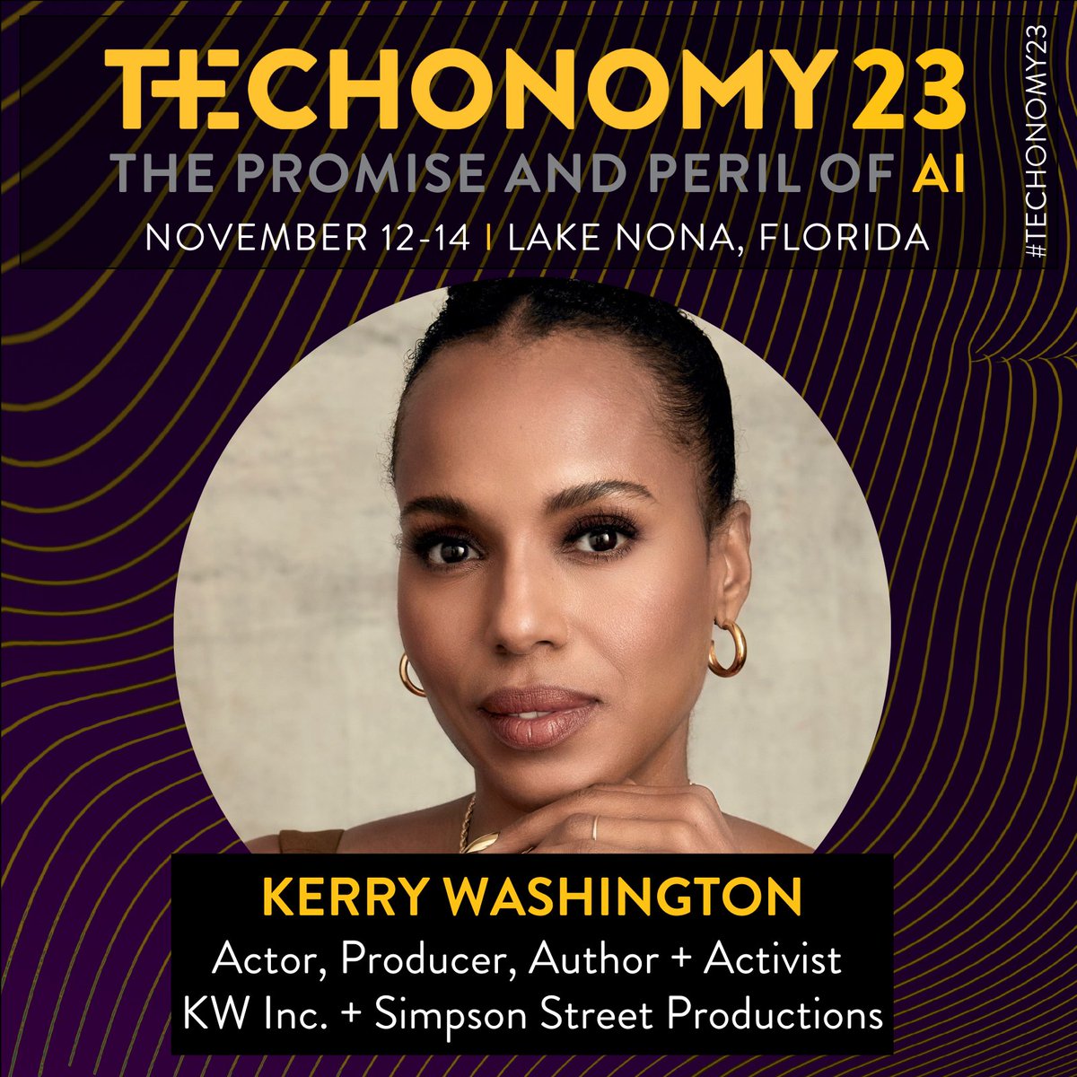 worthmag's tweet image. The renowned actor, producer, author, + activist @kerrywashington will be taking the stage at #Techonomy23 to discuss the evolving landscape of entertainment + technology. 

Join Kerry Washington + other industry leaders at #Techonomy23. Learn more here: hubs.la/Q025hFh00