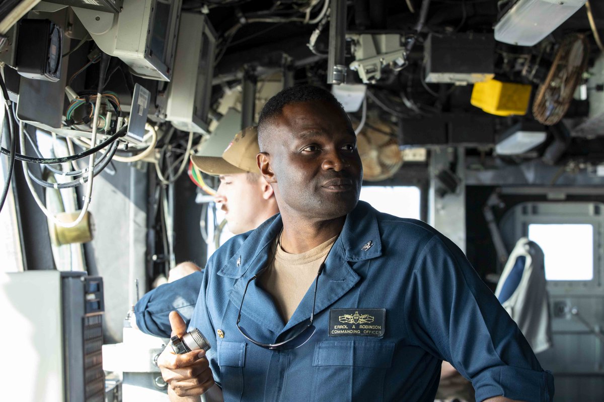 USNavyEurope's tweet photo. #CSG12 maintains its readiness in the #MediterraneanSea ⚓

@USNavy Sailors aboard the @Warship_78, #USSNormandy, #USSCarney, and #USSRamage conduct operations in the #MediterraneanSea. 

@DeptofDefense @US_EUCOM @CENTCOM https://t.co/RGZUEvS4p6