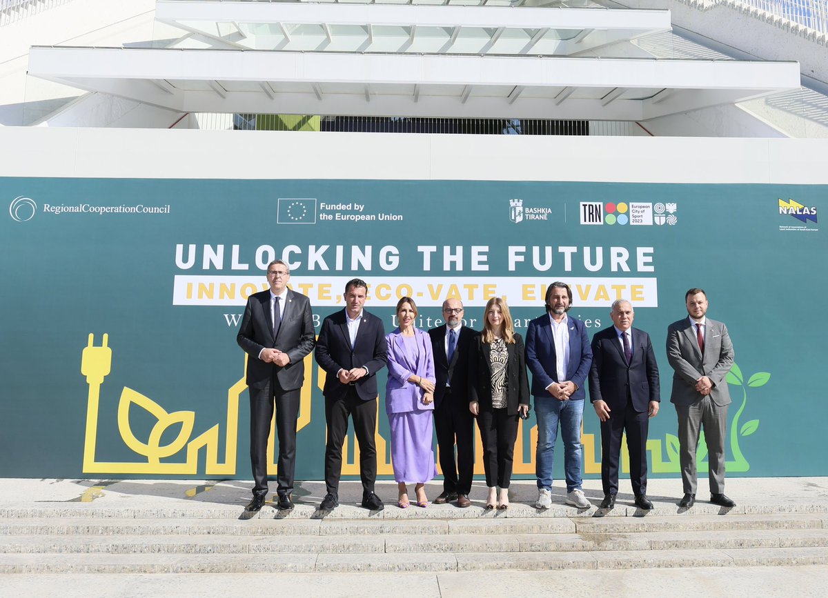 MajlindaBregu's tweet photo. 📍Tirana!
Proud to launch in partnership with NALAS ,the 1st regional forum of #localselfgovernements
The Sum is bigger than its Parts.
Channeling the challenge #WesternBalkans cities are facing needs collective efforts.
Innovate, eco-vate and elevate!
Cities and regions need support in accelerating their transitions towards environmentally friendly and digitally advanced urban environments
@erionveliaj
@perparim_rama
@CityofSkopje
@GradPg
@nalas_eu
@LSorecaEU
@Arbjan
@rccint