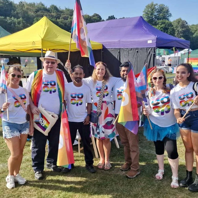 JasmineR_Coop's tweet photo. For #throwbackthursday let's celebrate the amazing day at @prideinsurrey last month 🏳️‍🌈 It was such a privilege to walk the parade with my @coopuk team &amp; the #Reigate community 💙 

#Caterham #itswhatwedo #community #memberpioneer #pride #prideinsurrey #lgbtq #reigate #pride2023 https://t.co/99b4h2vUjF